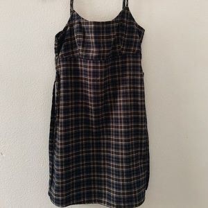 plaid straight dress